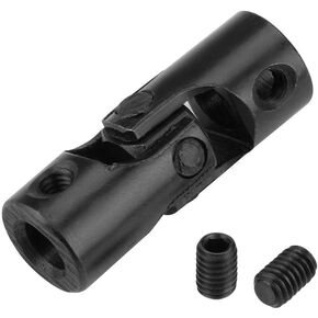 Hilitand DIY Universal Joint Steering Black Shaft Coupling Motor Connector (6x12x34mm)