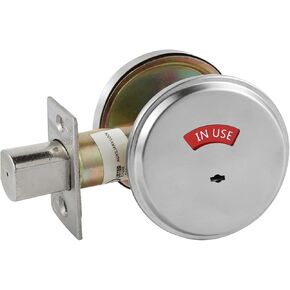 in-Use/Vacant Commercial Deadbolt, Heavy Duty Satin Chrome Grade 2 Privacy Indicator Deadbolt for Bathroom/Office, UL3 Hour Fire Rated, Left&Right Handed, 2 3/4" Backset