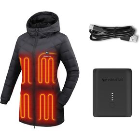 Venustas Women's Heated Jacket(3XL) and Extra Mini Battery Pack(4800mAh)