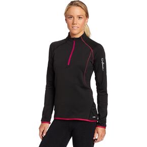 قميص Salomon النسائي XA متوسط ​​الطبقة نصف سحاب بطبقة أساسية، أسود، صغير in Kuwait