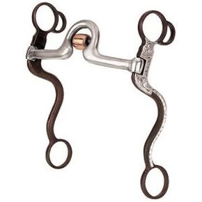 Weaver Equine Professional All Purpose Bit, 5" Sweet Iron Ported Mouth with Copper Cricket