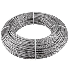 SINJEUN 164 Feet 1/4 Inch Stainless Steel Wire Rope, 7 X 19 Strands Stainless Steel Cable for Deck, Railing, Fence, Stair, Clotheslines