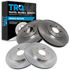 TRQ Front and Rear Brake Rotors Set Compatible with 2006-2018 Toyota RAV4