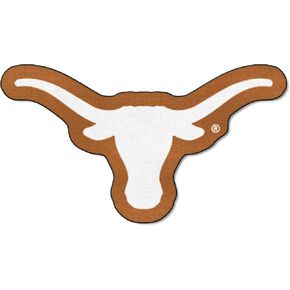 Fanmats 7915 University of Texas Longhorns Nylon Mascot Shaped Rug
