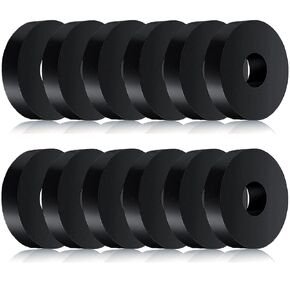 12 PCS Black Thick Rubber Washers 1 1/2 Inch OD 1/2 Inch ID 2/5 Inch Thick Vibration Dampening Washer Anti-Noise Washers Anti Vibration Pads Rubber Pads