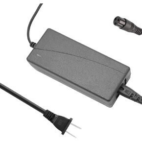 42V 2A Scooter Power Adapter, Lithium Battery Charger for Electric Scooter, 12mm Standard 3-Prong Connector for 36V Scooter Battery