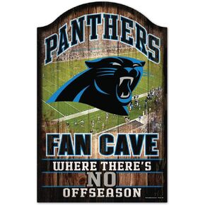 NFL Carolina Panthers 05402012 Wood Sign, 11" x 17", Black