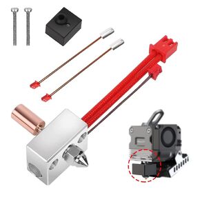 CR Sprite Extruder Heater Block Kit Extra Thermistors High Temperature Pro 300℃, Ender 3 S1 Hotend Compatible with Ender 3 S1 Pro/Ender 3 S1