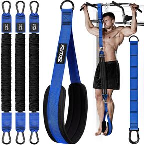 Pull Up Assistance Bands, Pull Up Bar Resistance Bands, Pull Up Bands Set for Enhanced Strength Training, Muscle Training, 3 Heavy-Duty Height Adjustable Pull Up Assist Strap & Comfortable Foot Strap