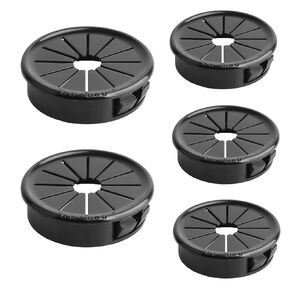 5 Pcs Petal-Shaped Desk Cable Grommet 1-Inch Desk Cord Cable Hole Cover Desk Rubber Grommet Petal-Shaped Buckle Type Wire Hole Cover for Organizing Cables and Wires On The Desk Surface. (1 inch)