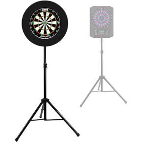 Heavy Duty Multi Dart Stand, Metal or Plastic, Black, Adjustable Height, Suitable for Sisal and Electronic Dartboards, 35.43x74.8 inches, 4710 grams
