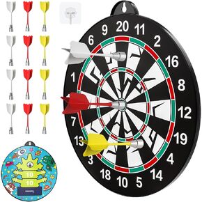 Bennol 14 PCS Double-sided Magnetic Dart Board Toys for Kids Boys, Kids Dart Board Toys Gifts for 3 4 5 6 7 8 9 10 11 12 Year Old Boys Kids, Indoor & Sport Outdoor Party Play Game Toys Birthday Gifts