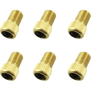 6PCS Tire Inflator Wheel French Valve Adapters Mountain Bike Inflator French to American Nozzle Converter Head Tire French Valve Adapter for Inflator Accessories Air Compressor Tire Inflation