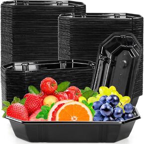 ZOOFOX 200 Pack Boat Plate, Disposable Plastic Food Boats, Heavy-Duty Boat Serving Tray for Desserts, Fruit, Snack or Appetizers