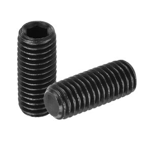 uxcell 20Pcs Hex Socket Grub Screw, M8x10mm 304 Stainless Steel Head Socket Set Screws Flat Point Grub Bolt for Door Handles, Light Fixture Repair, Black