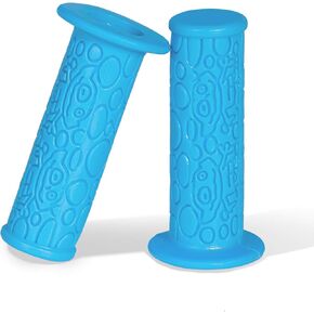 PRUNUS Kids No-Slip Soft Rubber Bike Handlebar Grips Universal for Bicyble, Scooter Cruiser, Balance Bikes, MTB, BMX Mountain Bike. Universal Size Bike Grips for Girls and Boys, Bike Handle Grips