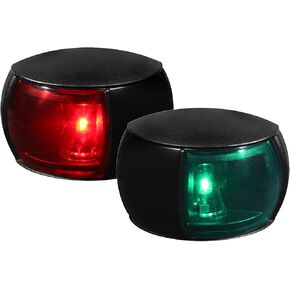 HELLA 980520901 '0520 Series' NaviLED Multivolt 8-28V DC 2 NM Compact Port and Starboard Navigation Light Kit with Clear Outer Lens and Black Shroud