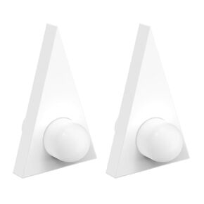 stonylab Triangular Magnetic Stir Bars, PTFE Coated, White, Ideal for Enhanced Mixing Efficiency, Durable Magnet, Perfect for Laboratory Stirrers, 2 Pack, 0.39 inch x 0.63 inch