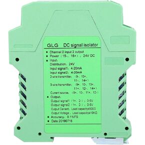 DC conditioner, 4~20mA module isolator transmitter conditioner, DC voltage and current isolator for two-wire, three-wire transmitter(Two inputs and two outputs 0-5V)