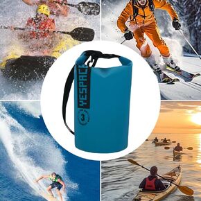 Waterproof Crossbody Dry Bag Backpack 3L/5L/10L/15L/20L Floating Dry Sack for Kayaking Boating Outdoors Activities,Swimming, Camping, Skiing (5L)