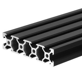 uxcell V Slot 2080 Aluminum Extrusion Profile European Standard 300mm x 80mm Anodized Black Linear Rail Extrusion Frame for 3D Printer, CNC, DIY