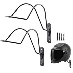 HDEYGIOU 2Pcs Helmet Rack,Wall Mounted Helmet Holder Metal Equestrian Helmet Rack with Screws for Equestrian Motorcycle Baseball Rugby Helmet