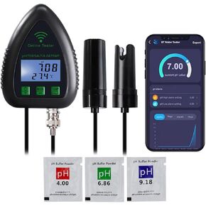 جهاز اختبار جودة المياه، درجة الحموضة/TDS/الملح/S.G/درجة الحرارة عبر الإنترنت، جهاز اختبار WiFi لرصد حوض السمك والزراعة المائية في حوض السباحة مع معايرة سهلة in Kuwait