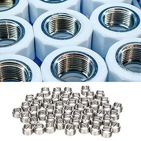 50Pcs M10 Wire Thread Inserts Male Female Reducing Nut Repair Tool Stainless Steel Fastener M10x1.25(2D)