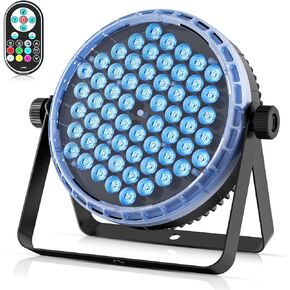 Stage Lights, RGBW LED Par Lights, 180W DJ Lights Stage Lighting Control by Wireless Remote Sound Activated DMX-512 DJ Lights for Parties Events Church Wedding Club Dance Show Christmas