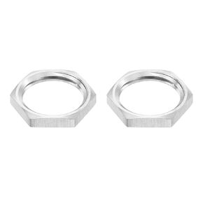 uxcell G1/4 Pipe Fitting Hex Thin Lock Nut, Locknut Female Fastening for Plumbing, 304 Stainless Steel 2Pcs