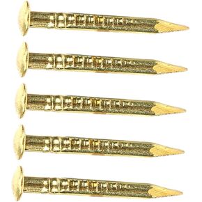 Round Head Nail, Brass Furniture Hinge Hardware Accessories Round Head Brass Escutcheon Pins Replacement for Home Furniture Hinges 10mm 15mm 18mm 22mm 100Pcs (15mm Long)