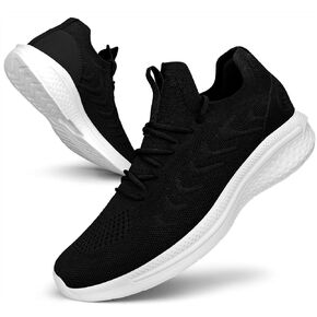 Pujcs Mens Walking Shoes Non Slip Running Shoes Breathable Slip on Sneakers Lightwight Gym Tennis Shoes for Men