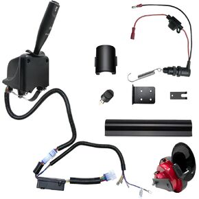 Golf Cart Turn Signal Kit for Club Car Precedent and Tempo,9-Pin Plug Upgrade Replaces Wiring Harness Kit with Horn Brake Light Switch,12V Plug and Play Time Delay Brake