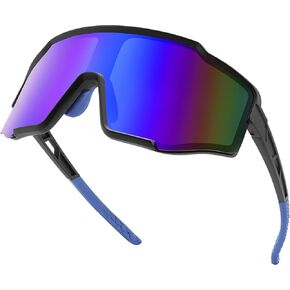 FEISEDY Large Shield Cycling Sunglasses for Men Women Oversized One Piece Visor Shades Sport Glasses B9080