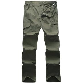 Kolongvangie Cargo Pants Quick Dry Hiking Men's Outdoor Casual Workout Breathable Pant with Multi-Pocket