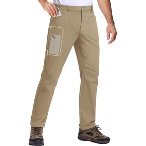 TACVASEN Men's Hiking Pants Lightweight Quick Dry Ripstop Water Resistant Stretchy Work Pants for Climbing Travel Casual