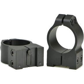 WARNE 1TM Tikka Permanently Attached Scope Rings, Solid Steel, Vertically Split, 1 inch, Med Matte
