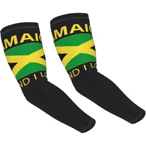Jamaica Jamaican Flag Cooling Arm Sleeves Cover Sun Protection Arm Sun Sleeves for Men Women Running Golf Cycling
