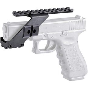 Tactical Top & Buttom Picatinny Weaver Pistol Handgun Mount for Red Dot Scope Laser Sight Compatible with Glock