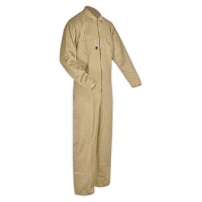 MAGID Flame Resistant Coveralls, 100% Cotton, 1 Pairs, Size 5XL, CCK70DH Khaki