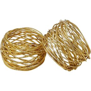 ARN Crafts Napkin Rings- for Weddings Dinner Parties or Every Day Use (Matal, Set of 12)