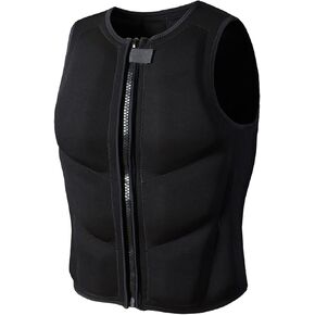 Generic Adult Boating Swim Vest, Watersports Adjustable Jacket with Zipper for Fishing Surfing Rafting Kayaking