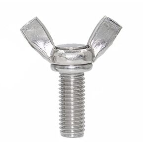 M4 x 0.7-Pitch Wing Bolt, 10mm Length Carbon Steel Butterfly Screw Wing Bolt Machine Fastener (10Pcs)