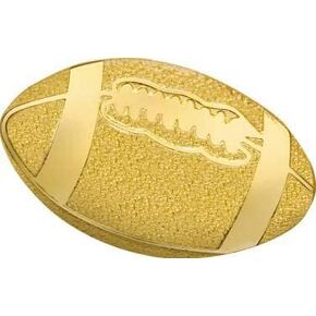 Crown Awards Football Pins, Shiny Gold Chenille Football Lapel Pin Prime