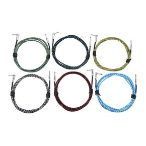 dophee 6 Pack 10 ft Guitar Instrument Cable 1/4 Inch Electric Instrument Bass AMP Cord for Electric Giitar Piano Keyboard Mixer Amplifier Speaker(Multicolored)
