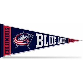 Rico Industries NHL Hockey Columbus Blue Jackets Rally 12" x 30" Felt Wall Décor Pennant - Great for Home/Bed Room/Man Cave Décor