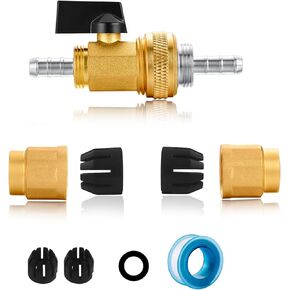 Garden retractable hose valve joint, retractable hose end connection fitting, brass repair kit for retractable hose (1 set)