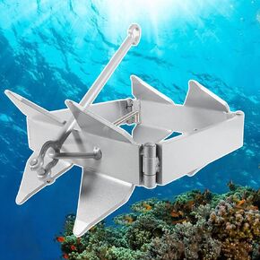 Box Fold Hold Anchor for Boats 18-30 Feet - 20 lb, High Strength Galvanized Steel, Superior Stability & Grip, FoldableDesign,Secure Positioning on Various Bottom Conditions,for Marine & Lake