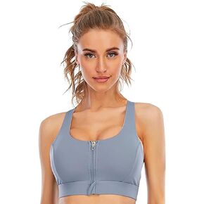 Stan Athletics- Sports Bras for Women Women's Tank Top, Gym Bras for Women Workout Bras for Women Ladies Sports Bra Yoga Bra Tops for Women Sports Bra (Zip-Front Sports Bra, Large, Wild Blue)