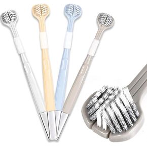 Toothbrush for Sensitive Gums, Spiral conical Soft toothbrushes for Adults, Teeth for deep Cleaning, Effectively Improve Gum Recession, Redness and Sensitivity. 4 Piece Tooth Brush Pack.